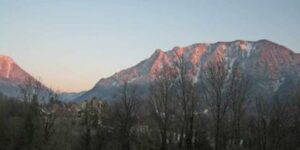 Blick auf die Berge von Gasthof Flackl